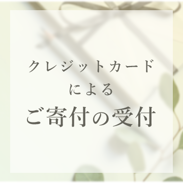 クレジットカードによるご寄付の受付