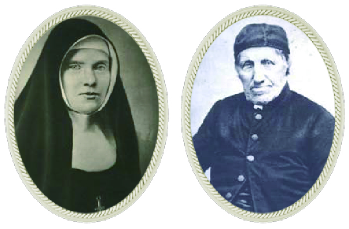 (左）ムッター・アンゼルマ・ボップ （1835 ～ 1887）　（右）ゲルハルト・ダル神父 （1788 ～ 1874）