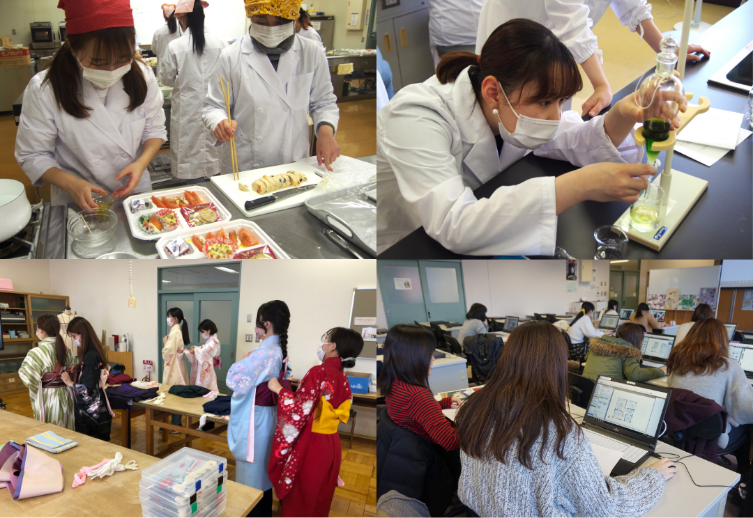 座学ばかりではない実践的な授業が多数あります