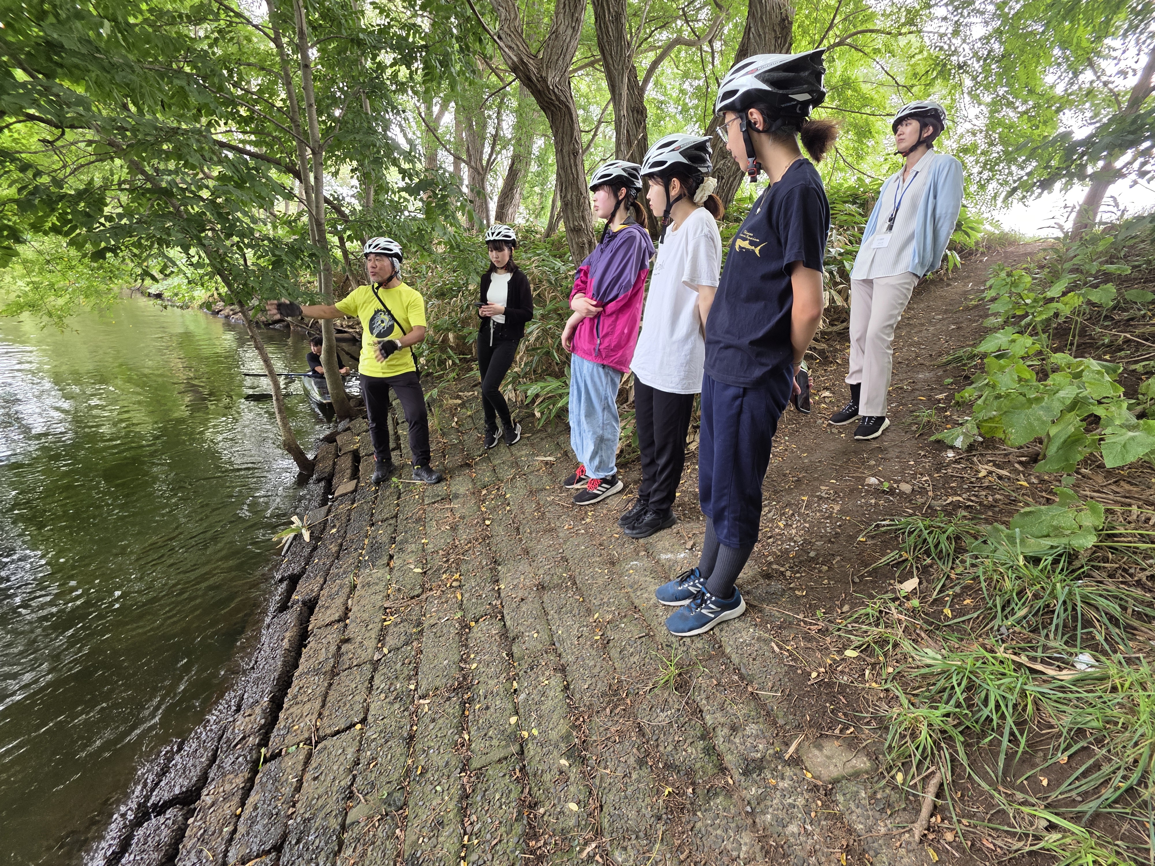 石狩川の古い護岸技術を学びます